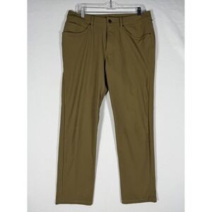 Lululemon ABC Pants Men 32x29 Brown Classic Warpstreme Wrinkle Resistant Tapered